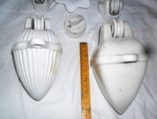 Contrappeso anni 40 per lampadario a sospensione saliscendi  ceramica