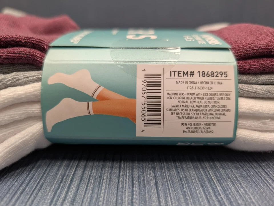 8 pares de calcetines bajos para mujer Skechers talla 6-9,5 acolchados (colores como se muestra) Foto 3 de 4