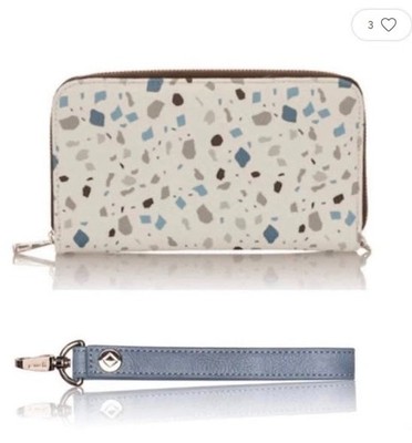 Thirty One 31 All About the Benjamins Wallet Terrazzo Pebble Wristlet Strap AATB