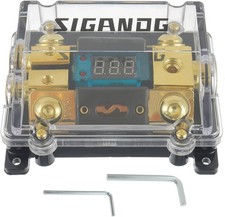 Car Audio Digital LED Voltage Display, ANL Fuse Holder Distribution Block 1 in 2