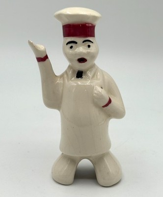 Ceramic BENNY THE BAKER Chef Pie Vent - Vintage Pie Bird Collectable 5.5''