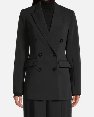Toccin Women's Black Mia Double-Breasted Blazer Jacker Size 0