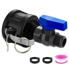 IBC Tote Hose Adapter, 275-330 Gallon IBC Tote Tank, 2"IBC Tote Garden Hose f...