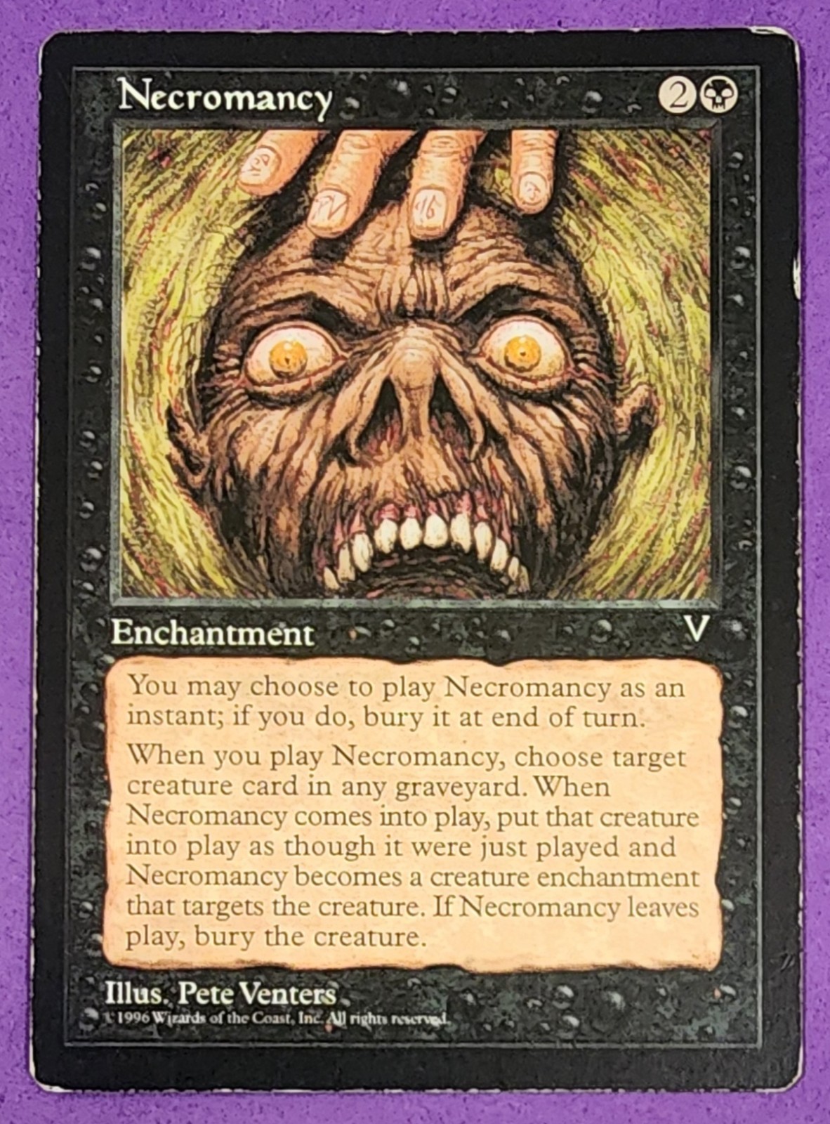 MTG Magic The Gathering - Necromancy - Visions MP(Moderately Played) Edge Wear