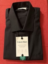 Calvin Klein Men s Performance Stretch Dress Shirt - Regular fit - Black - XL