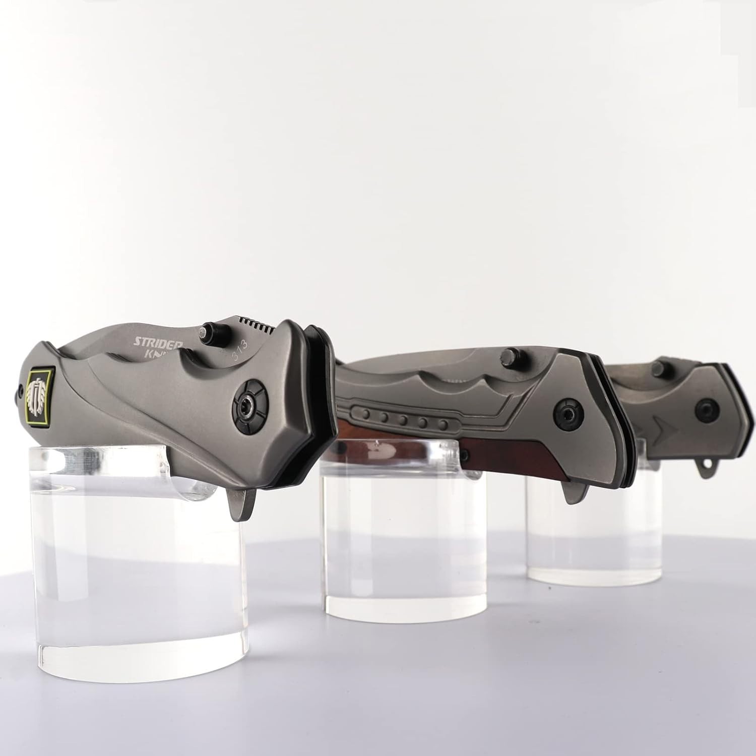 Knife Display Stand Single Acrylic Rack for Fixed Folding Knives Transparent