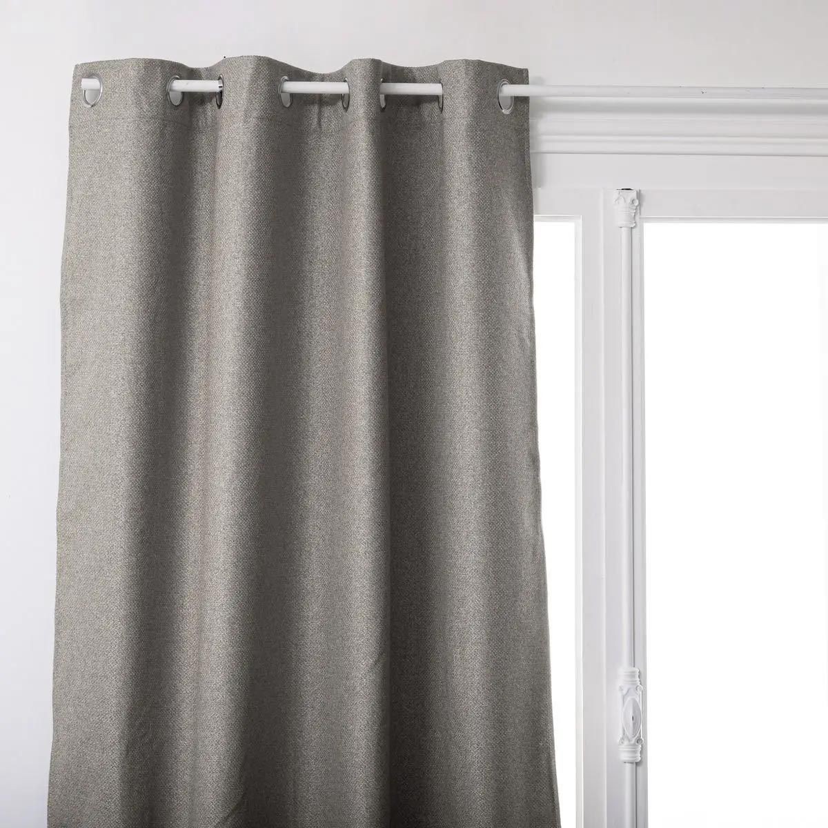 Rideau occultant à œillets Lisba 140x260cm gris anthracite pour chambre