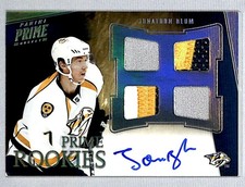 Jonathon Blum 2011-12 Panini Prime Holosilver Rookie Auto Jersey /50 #134