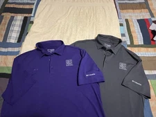 Columbia Golf Great Wolf Lodge Uniform Shirts Medium Two Polo Shirts Lot