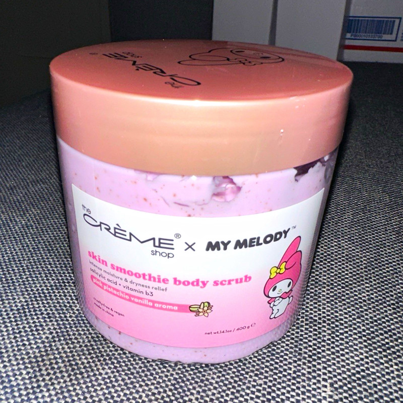The Crème Shop My Melody Body Scrub Pistachio Vanilla 14.1oz Paraben-Free