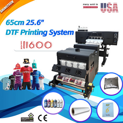 65cm 25.6'' DTF Printer+Powder Shaker Fabrics T-shirts Printing Epson I1600 heads