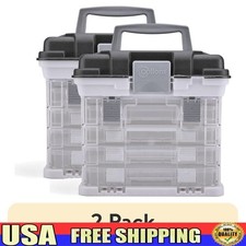 Portable Art Craft Storage Case W/ Removable Utility Boxes Organizing Supplies