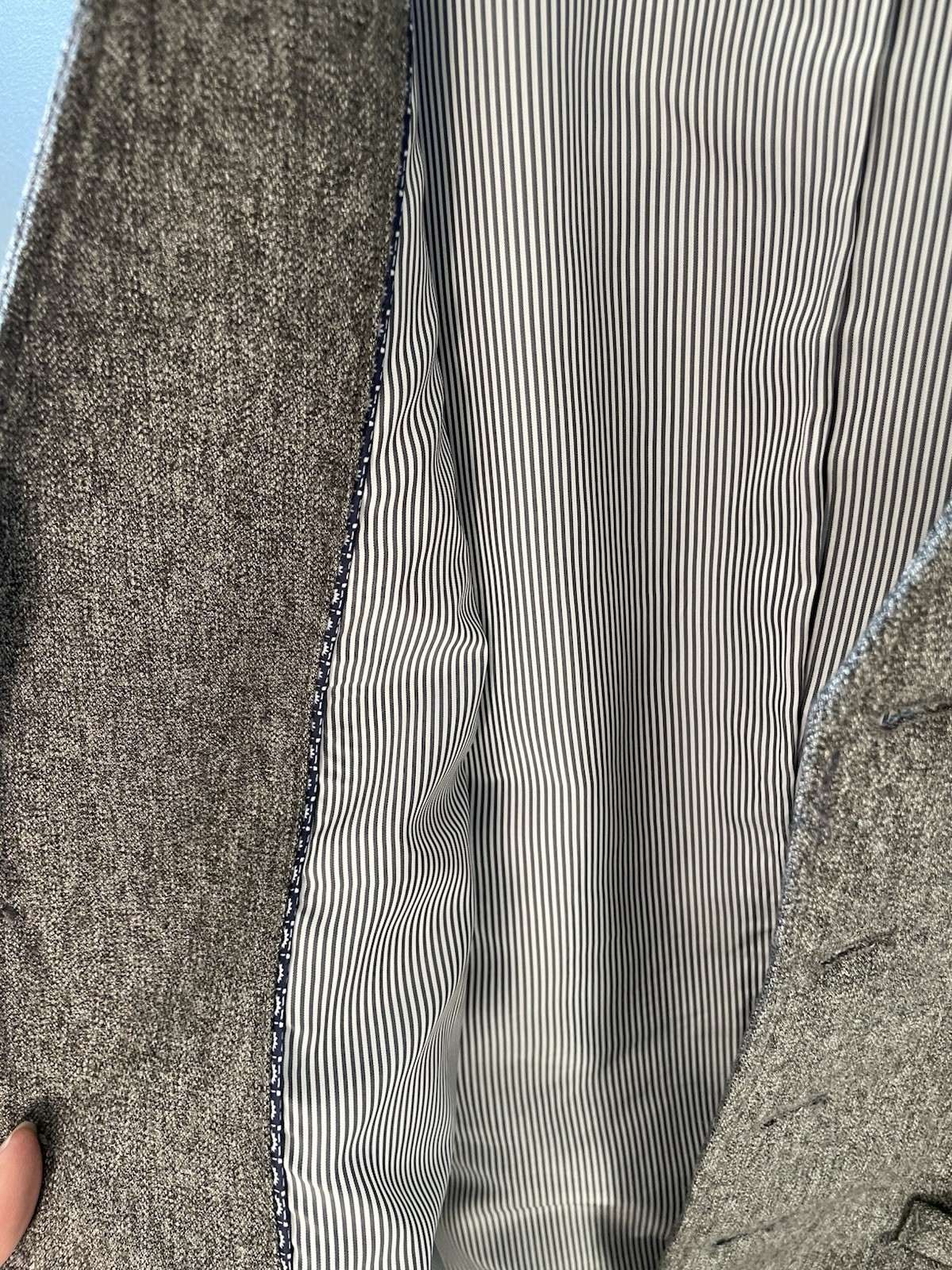 Joseph Abboud Gray Button Front Lined Solid Men's… - image 5