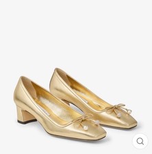 Jimmy Choo New Elme 45mm Pumps in Gold 42