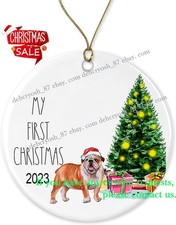 English Bulldog Ornament - Pet Ornament - Christmas Ornament Gift for Dog Lov...