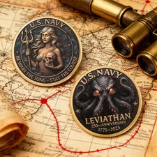 Navy 250 Anniversary Challenge Coin Military Collectable Armed Forces E 1-pc