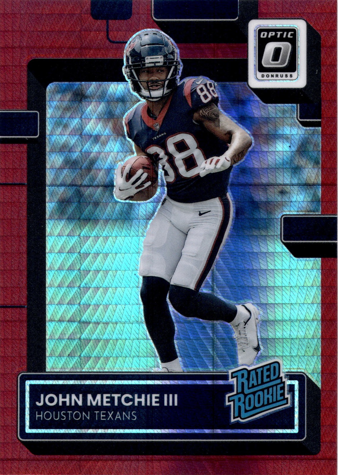 2022 Panini Donruss Optic - Rated Rookie John Metchie III #217 Red Hyper (RC)