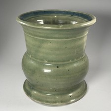 Wenford Bridge Seth Cardew Studio Pottery Vase Planter Green Glaze 16cm