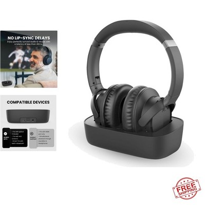 Avantree Ensemble - Wireless TV Headphones for Seniors - 35H Play Time