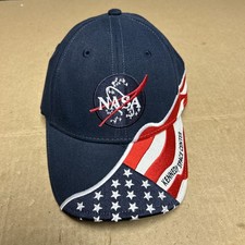 NASA Kennedy Space Center Hat Cap Blue Strapback Embroidered Official Logo NWT