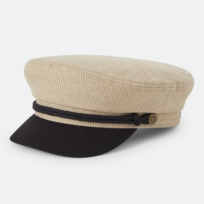 BRIXTON FIDDLER CAP GR: S/ M 76-78 CM KHAKI STRIPE