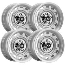Set Of 4 Vision 54 Cheyenne 15x8 5x5 -18mm Silver Wheels Rims 15 Inch