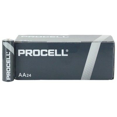 Duracell Procell PC1500 (24PK) AA 1.5V Alkaline Button Top Battery Pack of 24