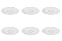 Villeroy & Boch Manufacture Rock Blanc Untertasse D. 15,5Cm 6Er Set Weiß Porzell