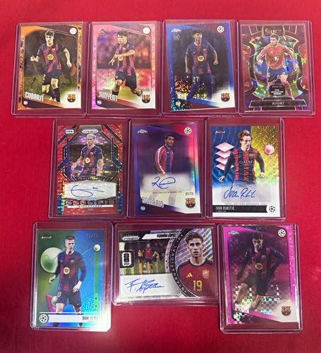 FC BARCELONA 22 CARD LOT AUTOS/NUMBERED & INSERTS Panini/Topps