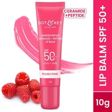 Dot & Key Ceramide & Peptide SPF 50 PA+++ Tinted Lip Balm (10 g)- Plush Pink
