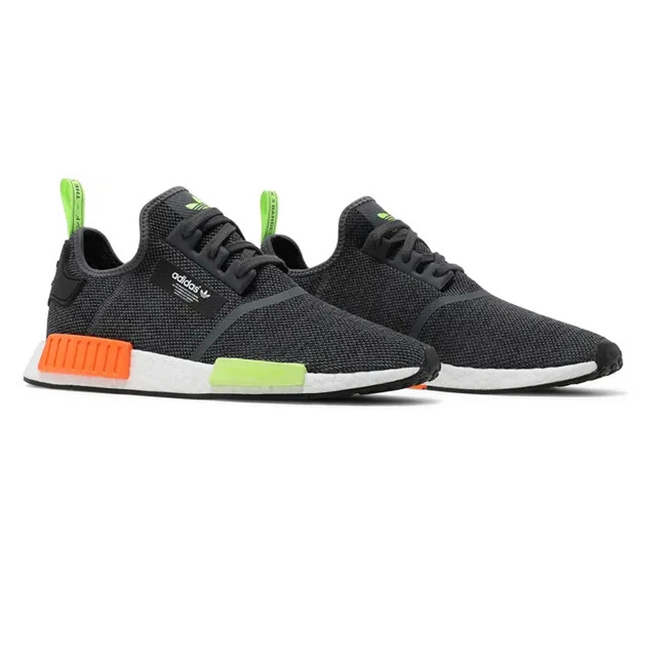 Adidas Nmd R1 Femmes Hommes Baskets Chaussures De Course GV7382 Gris Néon Jaune - Photo 3/4