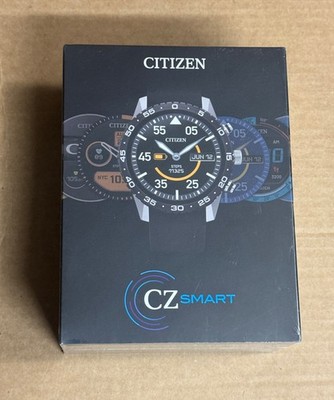 Citizen CZ Smart Touchscreen Black Silicone Smart Watch 44MM MX1011-05X