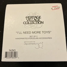 Department Dept 56 Heritage Village Ill Need More Toys 56365 Set Of 2 Santa Xmas