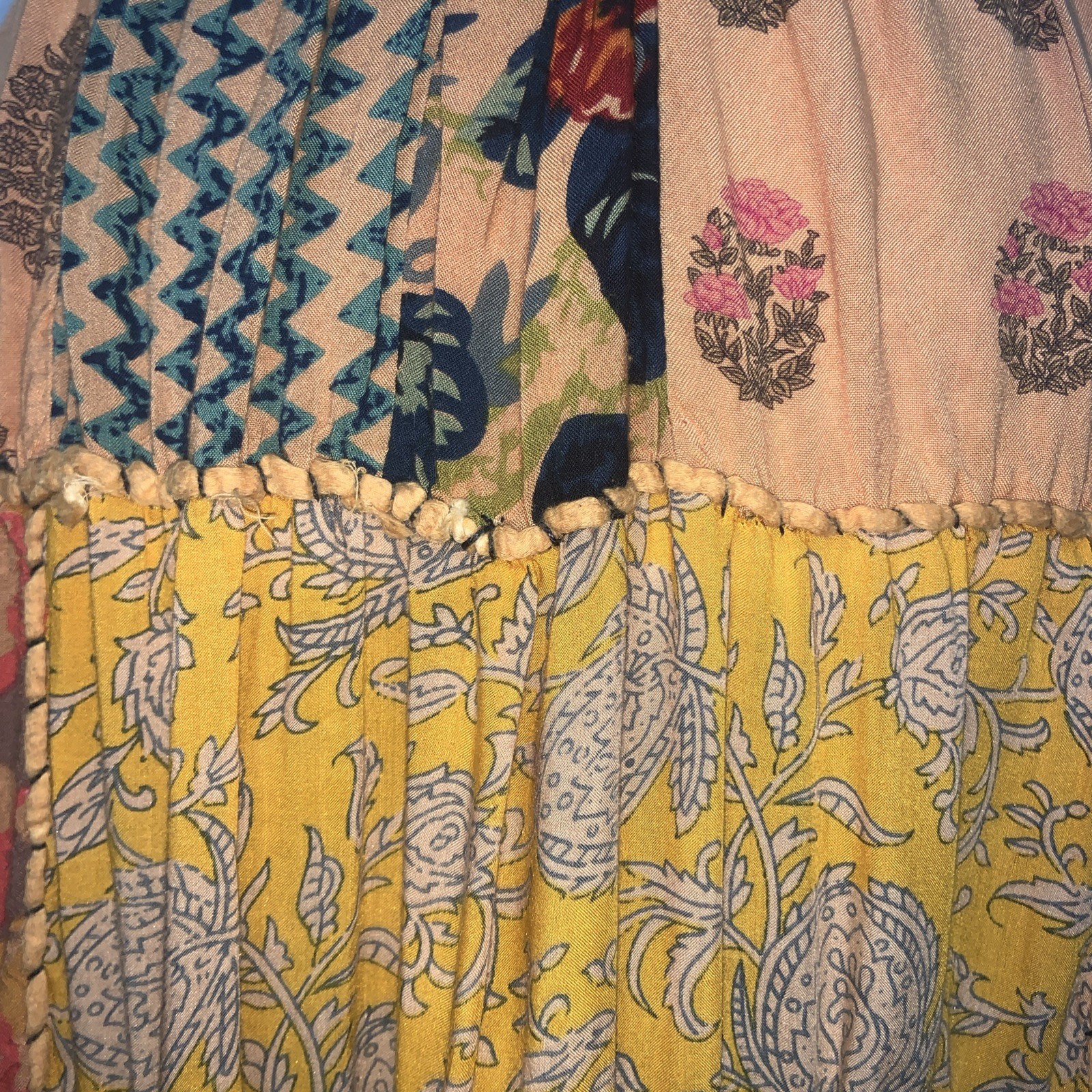 Unbranded Patchwork Maxi Skirt Medium Multicolor … - image 6