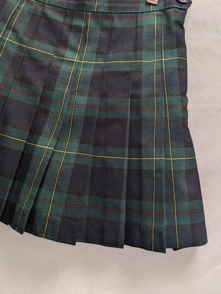 Minifalda de tenis plisada a cuadros escoceses American Apparel talla pequeña Foto 4 de 4