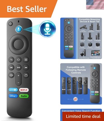 Lightweight Voice Replacement Remote for Fire TV Stick & Cube - Built-in Search