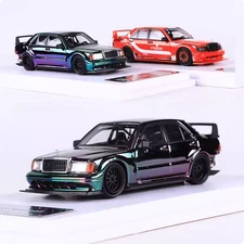 DCM 1:64 Mercedes-Benz 190E W201 electroplated alloy car model collection 