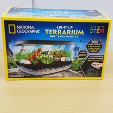 National Geographic Light Up Terrarium Kit for Kids Dinosaur Display STEM