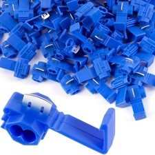50pcs Quick Splice Wire Connectors, 20-14 AWG Solderless Snap Wire Blue-50pcs