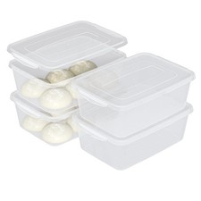 Asking 14 L Clear Rectangular Plastic Dough Container with Lid, Small, clear