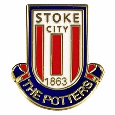 Stoke City Football Crest Pin Badge, Stoke City Potters Fans Souvenir Pin Badge
