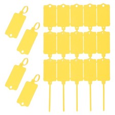 150 St&uuml;ck Blanko-Anh&auml;nger aus Kunststoff, Versandanh&auml;nger, gelb, 2,48 x 1,46"