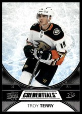 Troy Terry 2021-22 Upper Deck Credentials #42 Anaheim Ducks