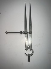 Vintage L.S Starrett Co. Metal Sliding Pocket Caliper Made In USA 8 Inch