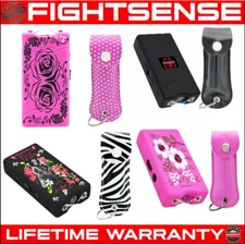 FIGHTSENSE HEAVY DUTY STUNGUN WITH LED FLASHLIGHT &PEPPER SPRAY FOR SELF DEFENSE