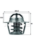 Mahle TX 91 89D Thermostat, KÜHlmittel FÜR Renault