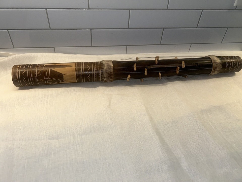 Madagascar Valiha Zither Tube Bamboo 12 String 23” Harp African