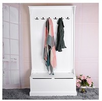 Tall Storage Stand Rack Shoe Bench Clothes Coat Hall Hats Holder Wooden Seat Tall Storage Stand Rack Shoe Bench Clothes Coat Hall Hats Holder Wooden Seat