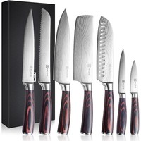 Profi Messerset Xl Premium 7-Teilig KüChenmesser Edelstahl Scharfe Klinge