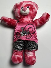 Build-A-Bear Workshop Pink Camo Camoflouge Plush Bear Stuffed Toy W/ Outfit
